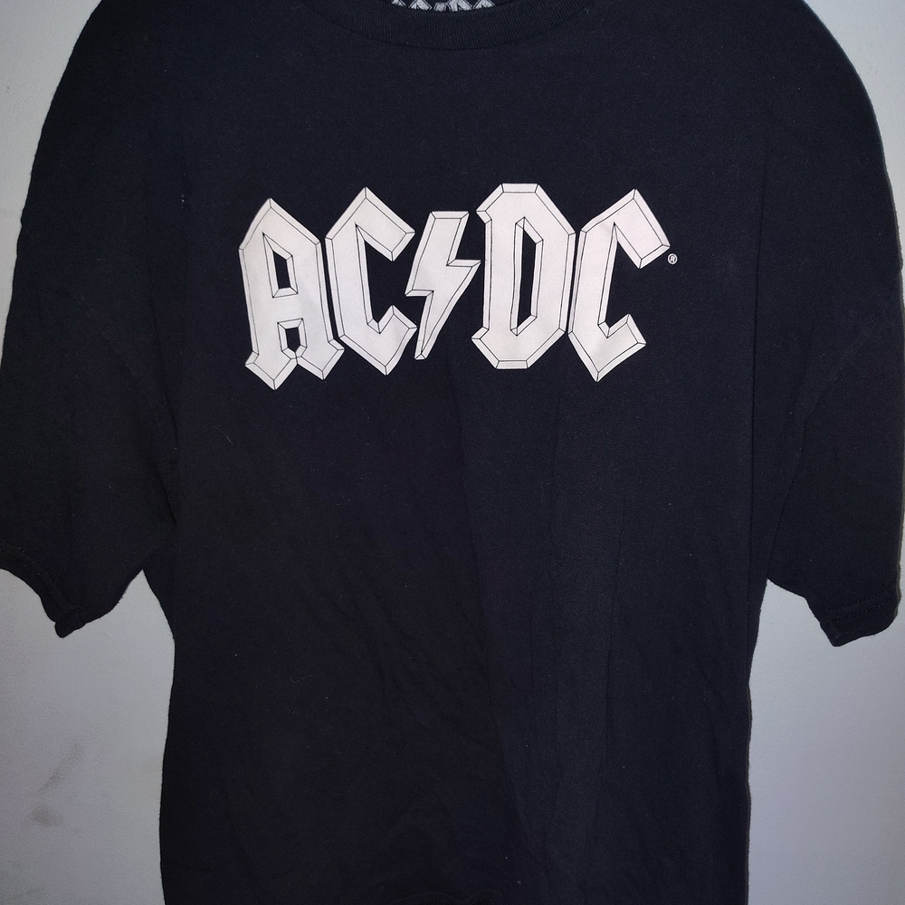 AC/DC Black and White Logo Tee